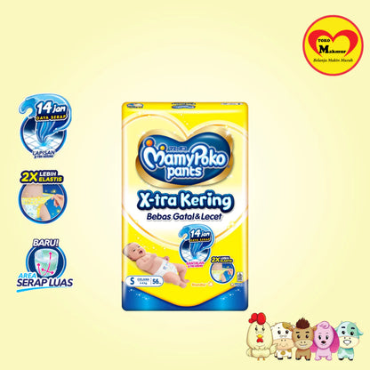 Mamy Poko Pants X-tra Kering S56 / M48 / L42 / Xl38 / Xxl34